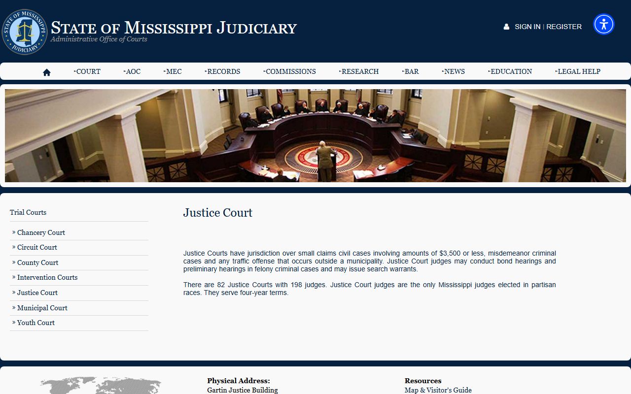 Quitman County court dockets Mississippi Justice Court overview