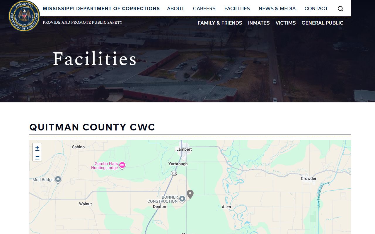 Quitman County inmate housing at the MDOC Community Work Center in Lambert