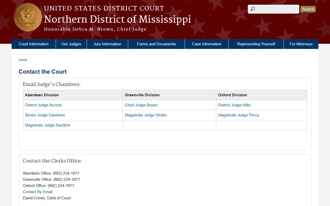 Quitman County marriage and divorce records federal court clerk contact page for out-of-state matters